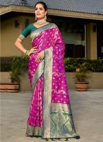 Banarasi Silk Purple Festival Wear Weaving Saree